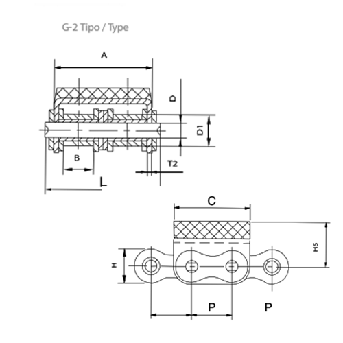 Desenho técnico 08B-G2