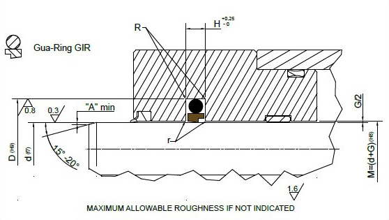Desenho técnico IGR/S-PTFE.004.008,9.02,2