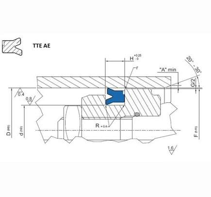 VEDANTE VULK TTE/AE 220×250×18,5 — desenho técnico Desenho técnico TTE-AE.80.100.12