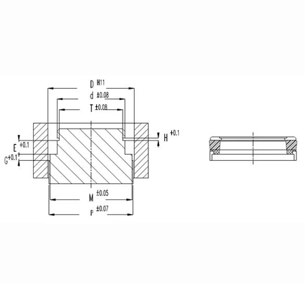 Vedante BW+RR 140x160x14 mm — desenho técnico Desenho técnico BW-RR.100.120.12,50