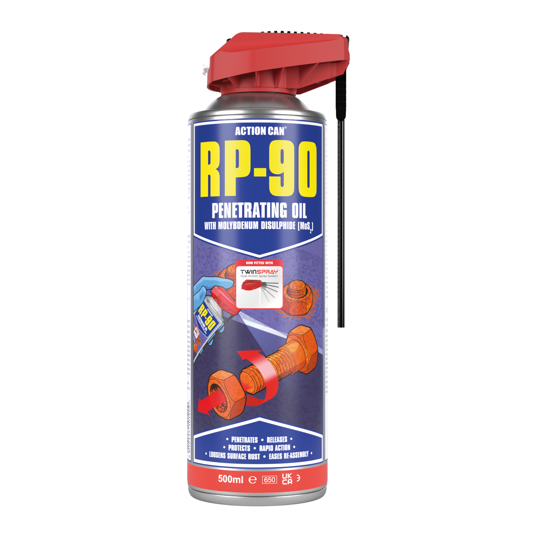 ACTION CAN RP90 TWINSPRAY ÓLEO DE PENETRAÇÃO RÁPIDA MOS2